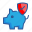 piggy bank, saving, protection, money, business, shield 