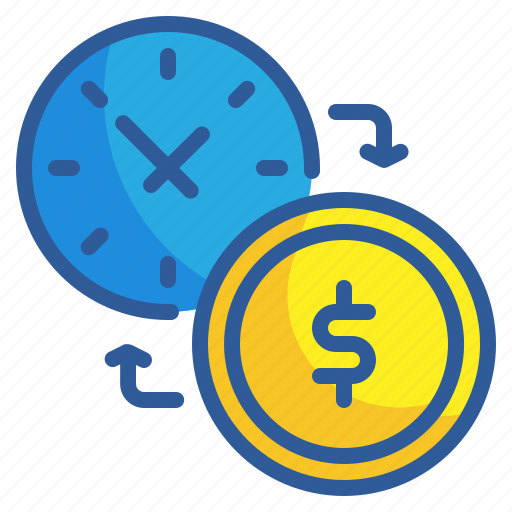 Time, money, change, currency, business, clock, coin icon - Download on Iconfinder