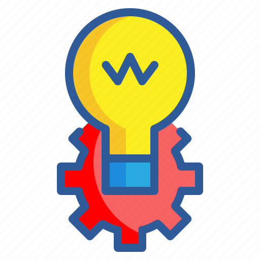 Idea, bulb, gear wheel, creative, light, lamp icon - Download on Iconfinder