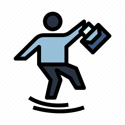 Falling, risky, careful, slippery, accident icon - Download on Iconfinder