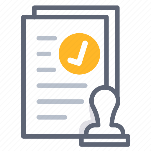 Agreement, approve, business, contract, stamp, allow, pass icon - Download on Iconfinder