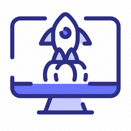 Desktop, launch, startup, rocket icon - Download on Iconfinder