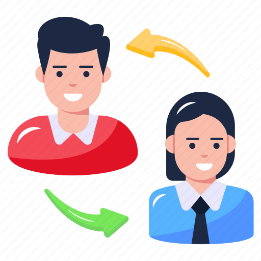 Staff turnover, turnover, employee shift, employee exchange, employee turnover icon - Download on Iconfinder