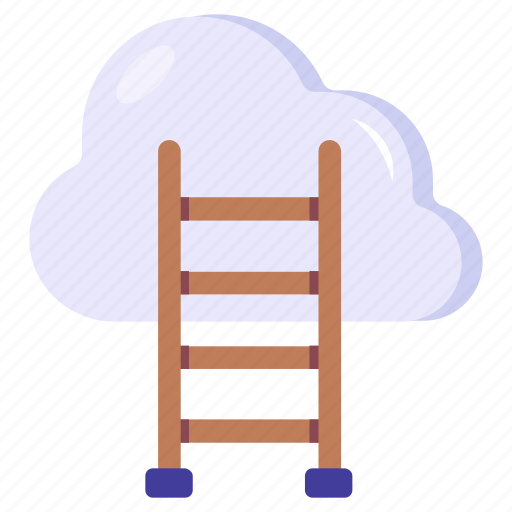 Cloud ladder, career growth, career development, career success, career ladder icon - Download on Iconfinder