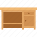 bureau, cabinet, desk, desk drawers, furniture, office table, table