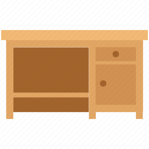Bureau, cabinet, desk, desk drawers, furniture, office table, table icon - Download on Iconfinder