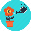 business, coin, flower, growing, growth, money, plant