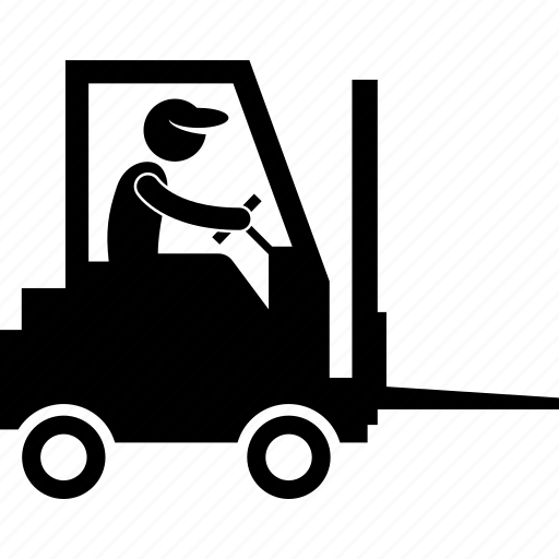 Driver, forklift, lifting, truck, warehouse, worker icon - Download on Iconfinder