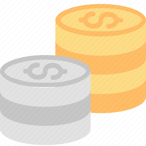 Coins, business, cash, currency, finance, money, stack icon - Download on Iconfinder