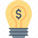 idea, bulb, creative, financial, innovation, invention, solution