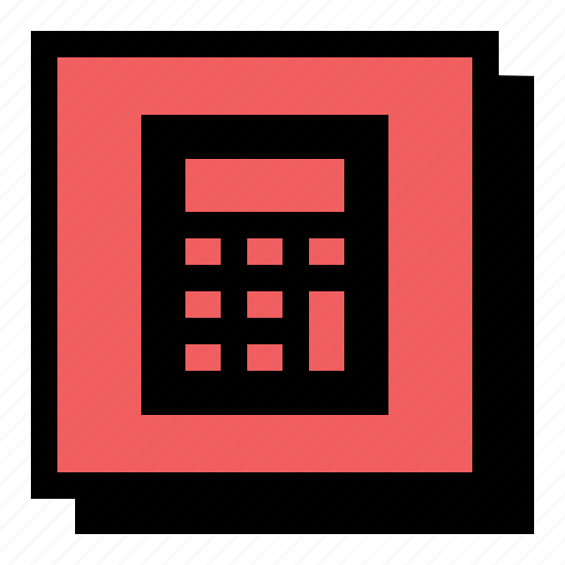 Calculator, business, essential, ui, neobrutalism, neo brutalism, neubrutalism icon - Download on Iconfinder