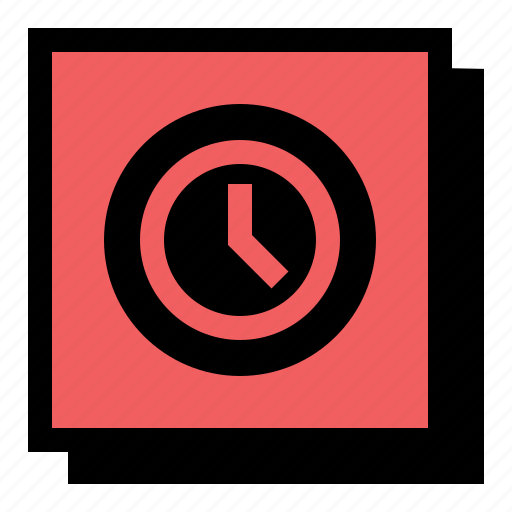Clock, business, essential, ui, neobrutalism, neo brutalism, neubrutalism icon - Download on Iconfinder