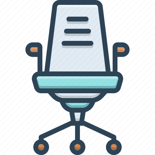 Back support, chair, comfortable, furniture, office, office chair, rolling icon - Download on Iconfinder