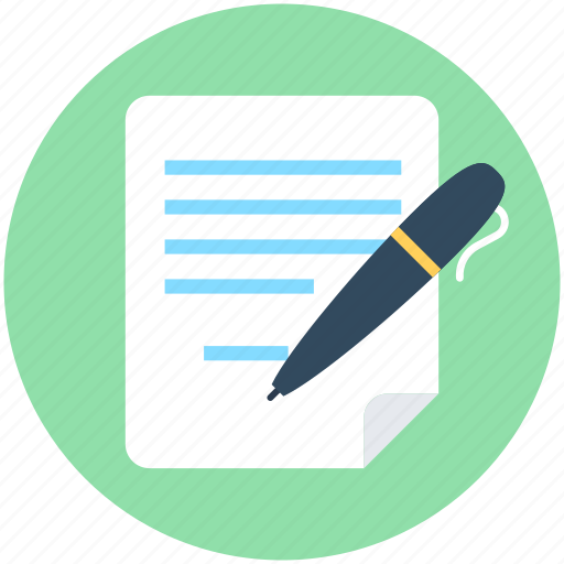 Paper, pen, sheet, signature, writing icon - Download on Iconfinder