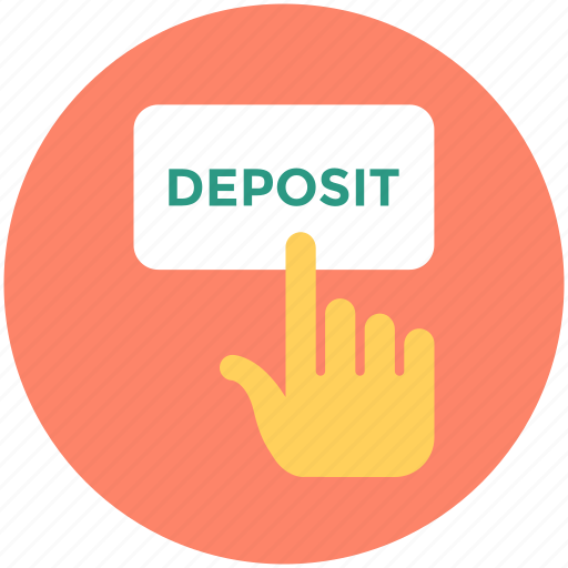 Banking, deposit, hand gesture, online deposit, transaction icon - Download on Iconfinder