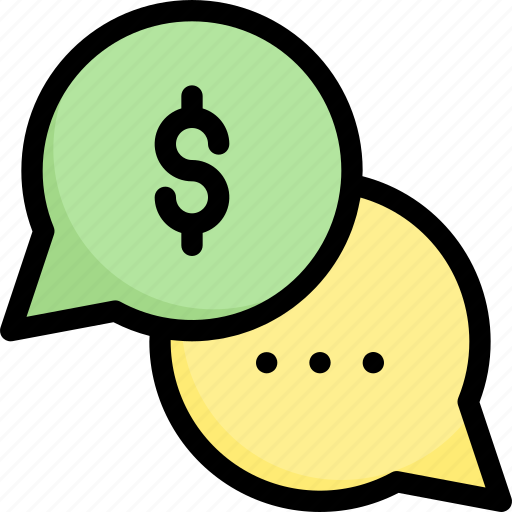 Chat, communications, conversation, dialogue, dollar, message, speech bubble icon - Download on Iconfinder
