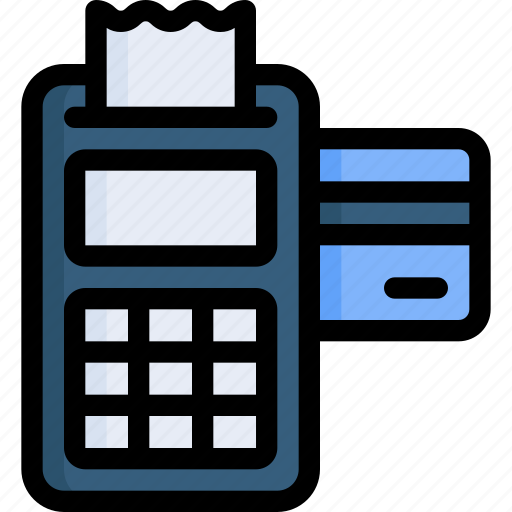 Business and finance, commerce and shopping, credit card, debit card, payment method, payment terminal, pos terminal icon - Download on Iconfinder