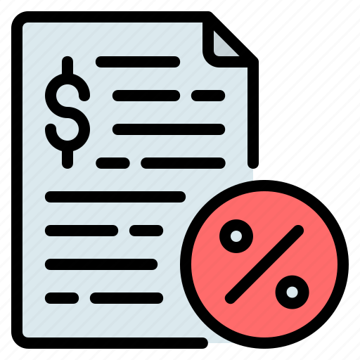 Bill, business, finance, payment, percent, tax, taxes icon - Download on Iconfinder