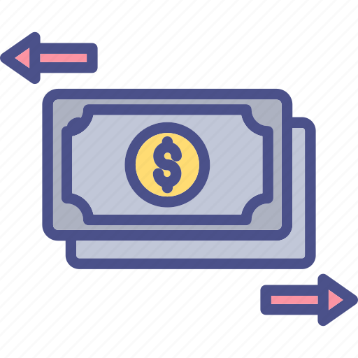 Money flow, money, finance, cash-flow, dollar, investment, cash icon - Download on Iconfinder
