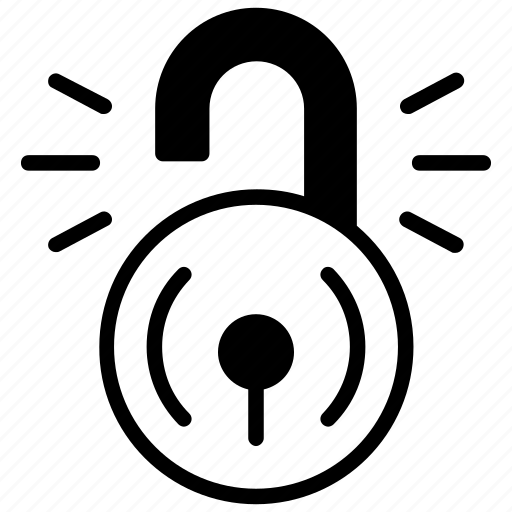 Lock, open, unlock, unbolt, unseal, breaking icon - Download on Iconfinder