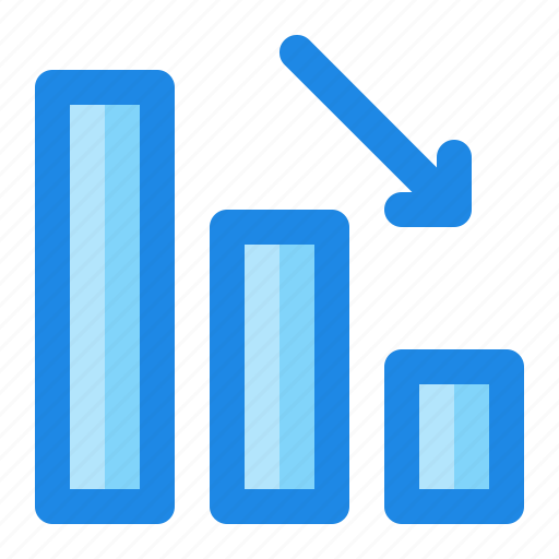 Bar, chart, down, graph, progress, statistic icon - Download on Iconfinder