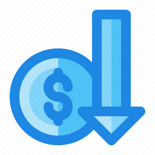 Business, currency, decrease, dollar, down icon - Download on Iconfinder
