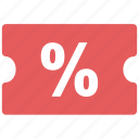discount, percent, percent tag icon