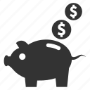 budget, coins, finance, piggy bank, savings