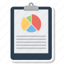 document, draft, list, note, notepad, paper, pie chart