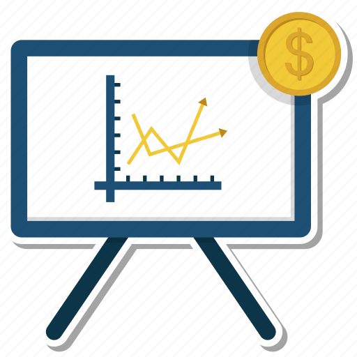Blackboard, coin, desk, dollar, growth, infographic icon - Download on Iconfinder