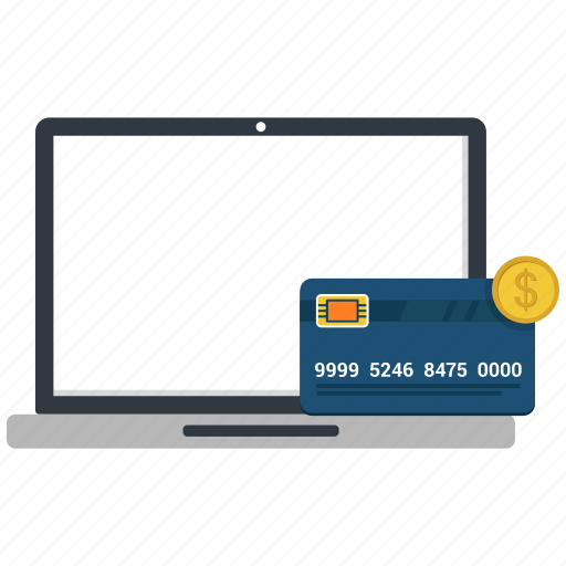 Atm card, dollar, laptop, online bank, send money icon - Download on Iconfinder