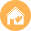 apartment, building, heart, home, house 