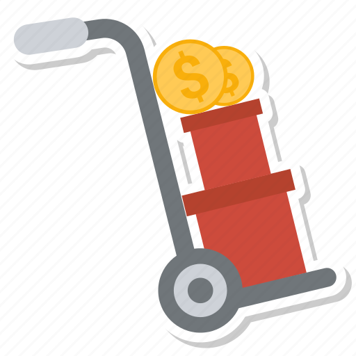 Box, coin, dollar, trolley icon - Download on Iconfinder