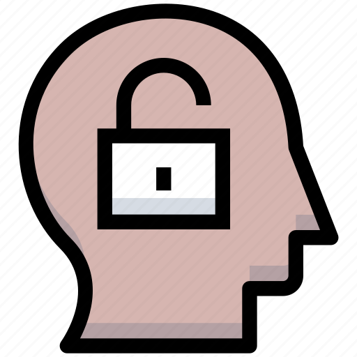 Brain, business, financial, head, safety, thought, unlock icon - Download on Iconfinder