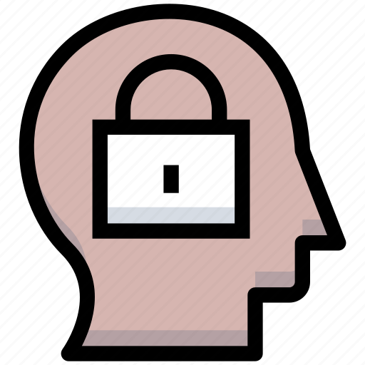 Brain, business, financial, head, lock, security, thought icon - Download on Iconfinder