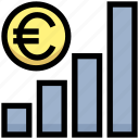 analytics, bars, business, euro, financial, graph, money