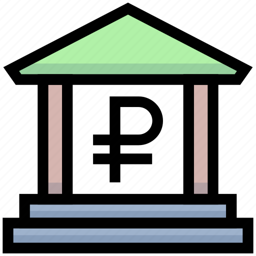 Bank, building, business, courthouse, financial, government, ruble icon - Download on Iconfinder