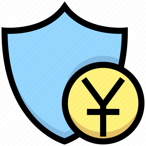 Business, financial, insurance, protection, security, shield, yuan icon - Download on Iconfinder