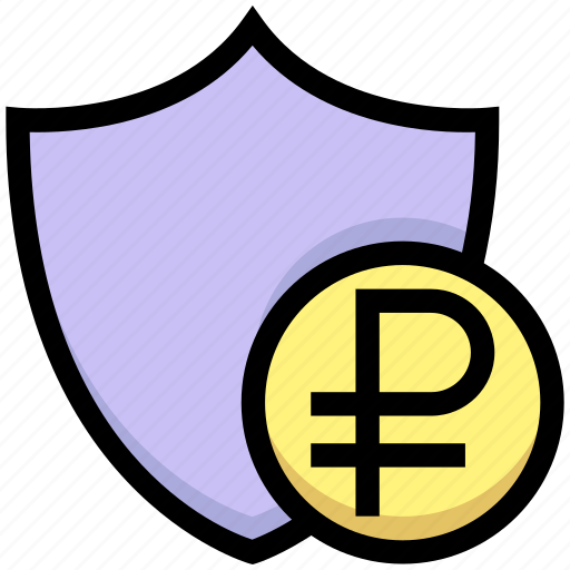 Business, financial, insurance, protection, ruble, security, shield icon - Download on Iconfinder