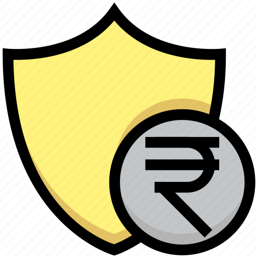 Business, financial, insurance, protection, rupee, security, shield icon - Download on Iconfinder