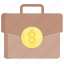 bag, briefcase, business and finance, dollar, money, portfolio, suitcase 