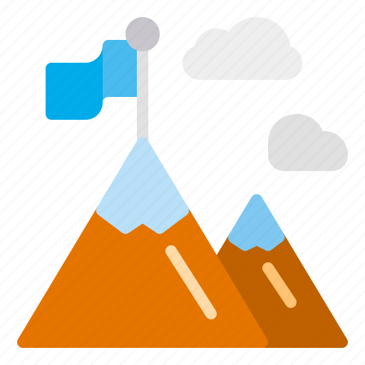 Adventure, flag, goal, mountains, success icon - Download on Iconfinder