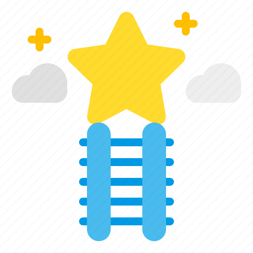 Dream, ladder, sky, star, success icon - Download on Iconfinder