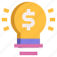 finance, idea, money, light, bulb, strategy 
