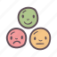 emoticons, customer experience, face smiley, emoji 