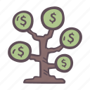 investment, tree, dollar