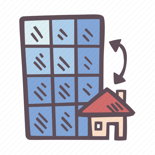 Remote, work, buildings icon - Download on Iconfinder