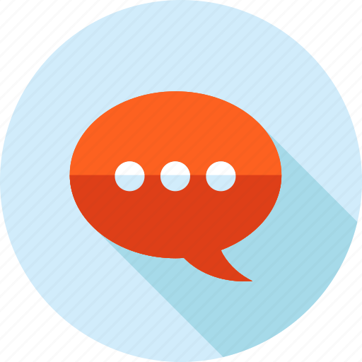 Chat, communication, contact, long shadow, support, testimonial icon - Download on Iconfinder