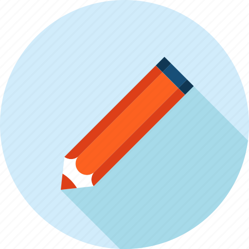 Copywriter, education, knowledge, long shadow, writing icon - Download on Iconfinder