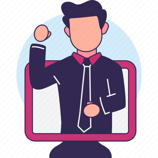 Business, businessman, information, interactions, meetings, video calls icon - Download on Iconfinder